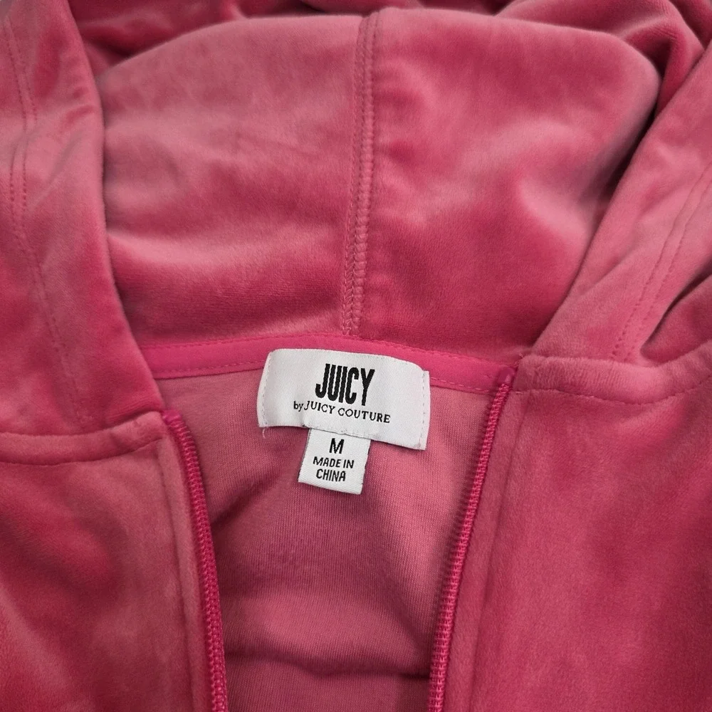 Juicy Couter Hot Pink Velour Jumpsuit | Y2K Lounge Set Piece Size Medium - Picture 5 of 7